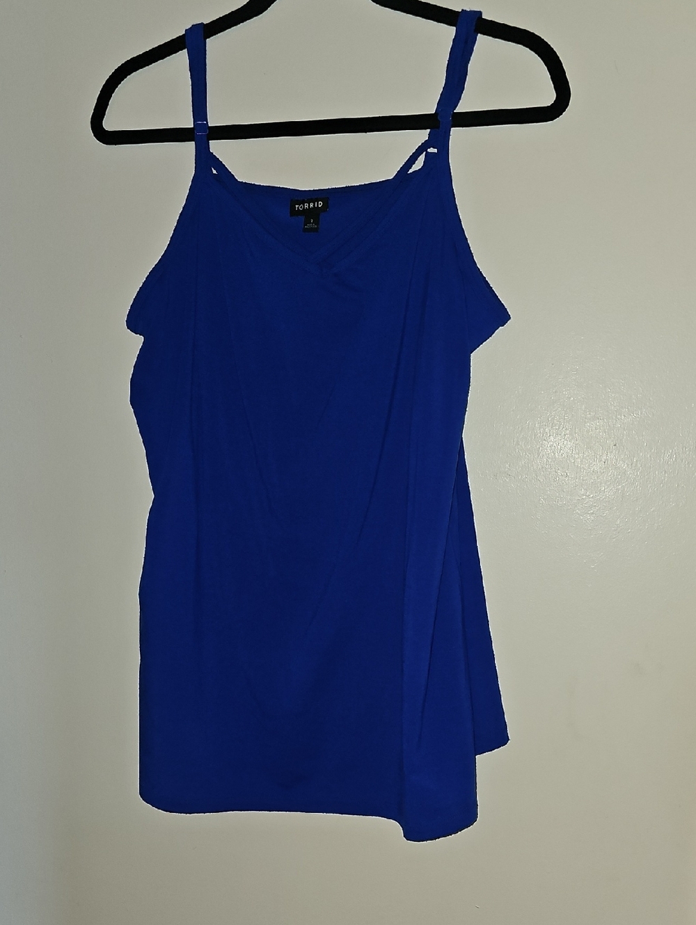 torrid cobalt blue camisole with adjustable straps